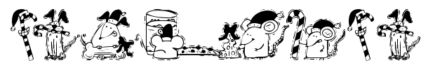 KR Christmas 2002 font preview